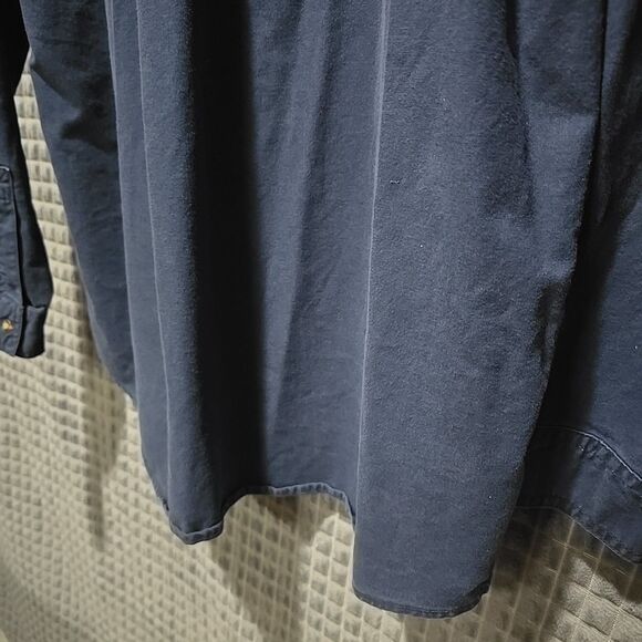 Cotton Canvas Work Shirt Mens XL Saugatuck Heavy Button Collared Long Sleeve VTG - Picture 11 of 11